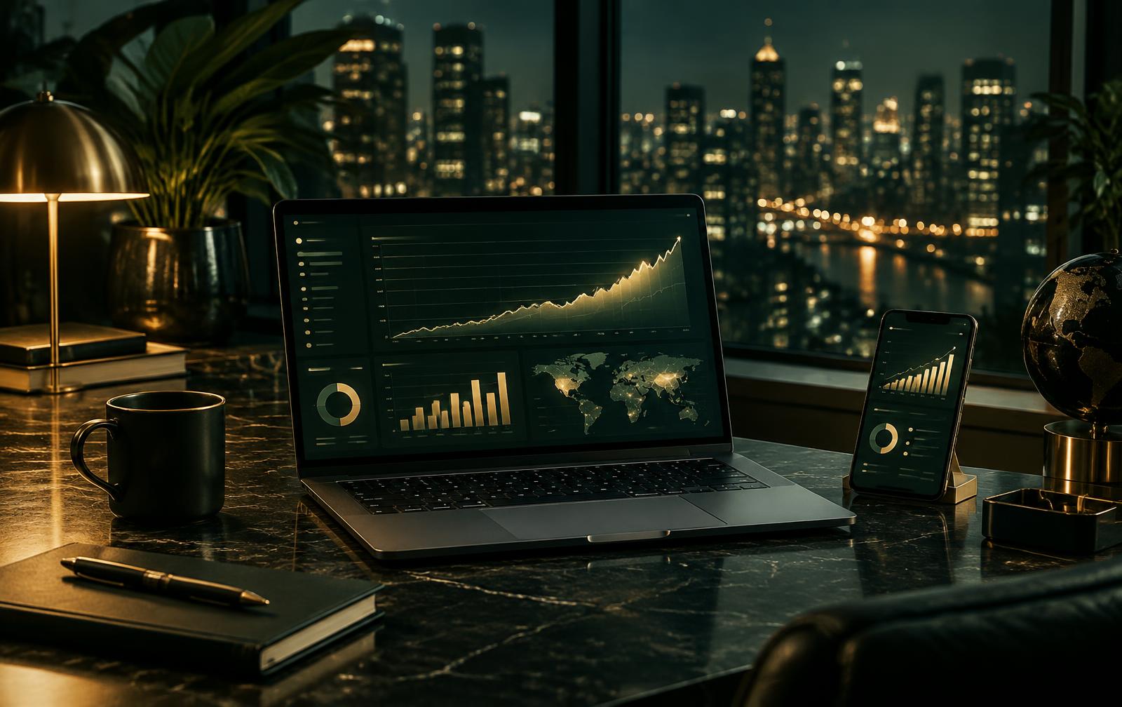 Dashboard with ad campaign results